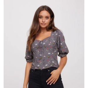 Backyard Roses Floral Alice Top